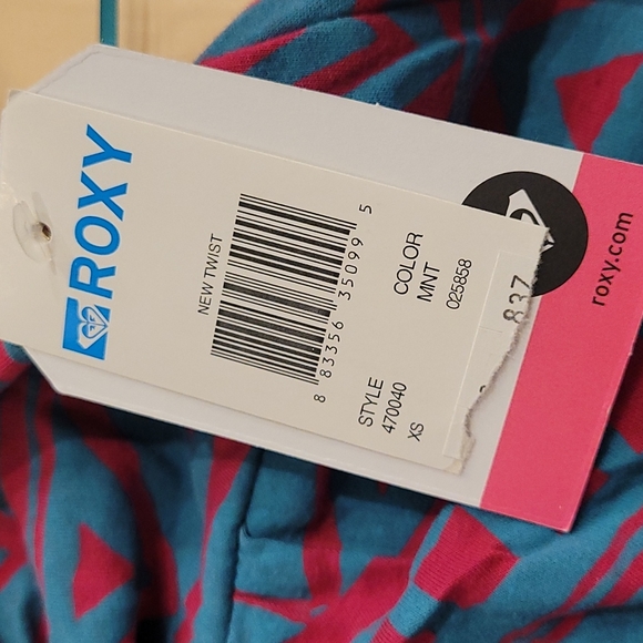 Roxy New Twist Summer Dress Pink/Turquoise Size XS - Picture 3 of 5